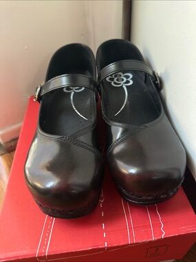 Sanita Mary Jane Clog Shoes in bordeaux EU 41